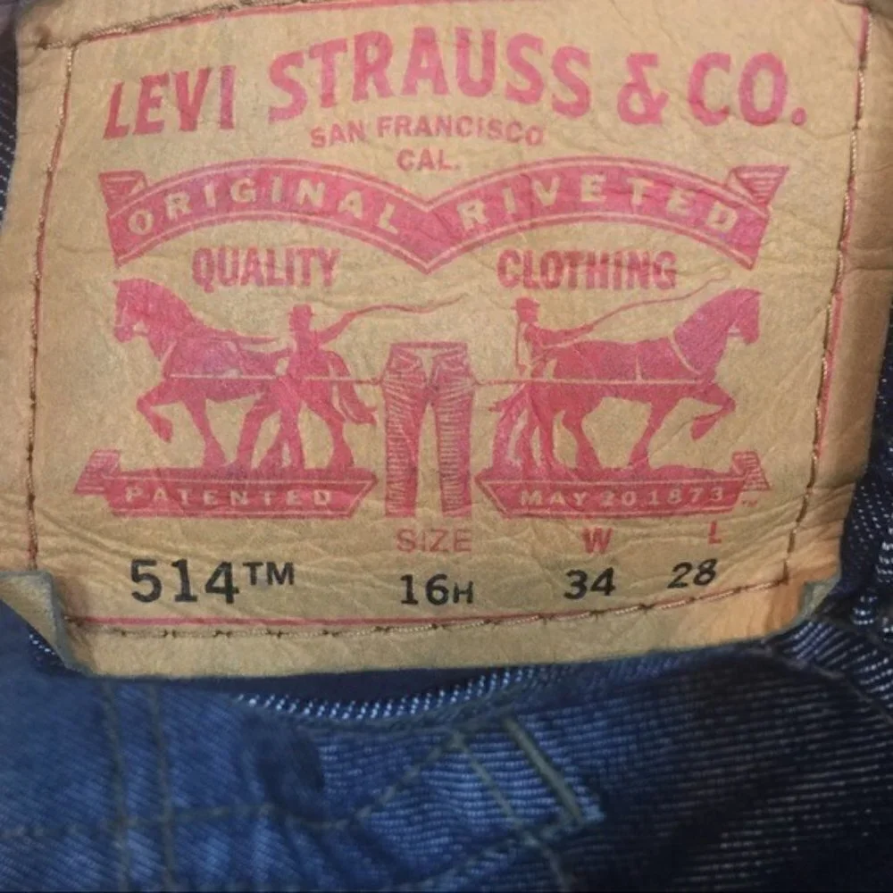 Levi’s 514 Slim Strait Men’s Jeans Husky Sz 34